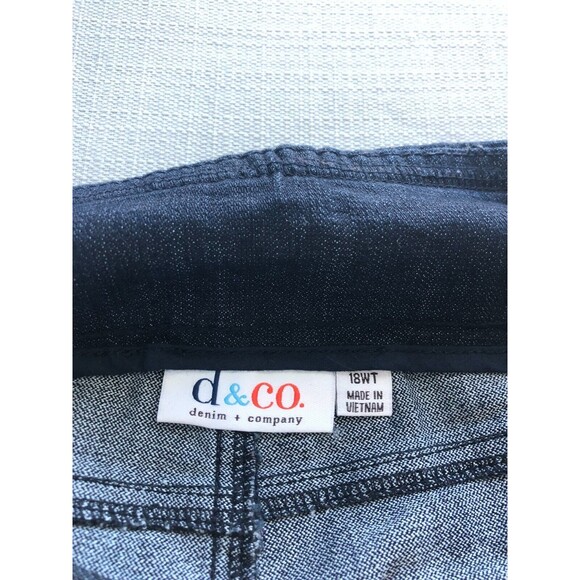 Denim & Co Womens 18WT Tall Pull-On Stretch Jeans Dark Wash Comfort High Rise - Picture 3 of 8